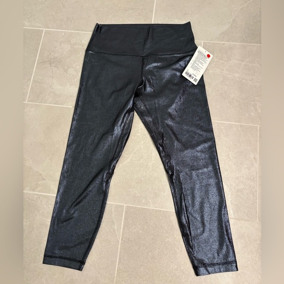 Lululemon Align Rib HR 25’’ Radiate Foil Print Black Night Size 12 - Picture 2 of 11